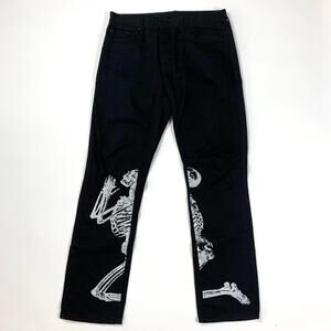 BySlik Skull Prayer Black Denim Jeans